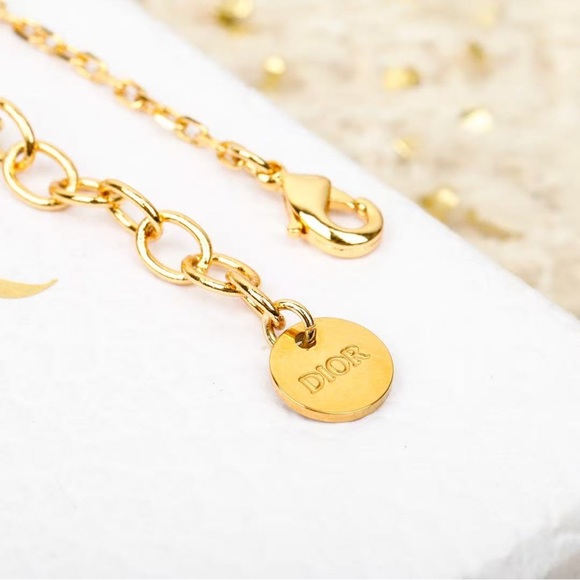 Dior Gold Bracelet with Pink Heart Charm - Picture 5 of 5